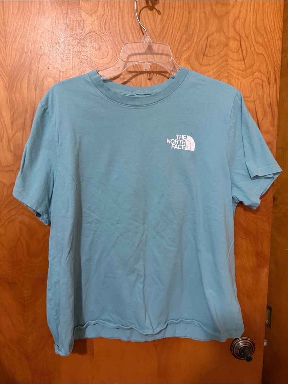 The North Face women’s Short Sleeve Tee —  Blue with White Logo size xl